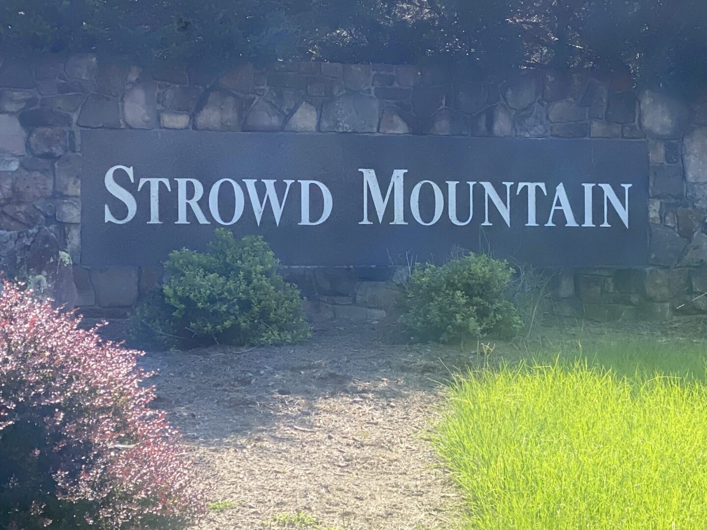 Unique Design Sign on Strowd Mountain