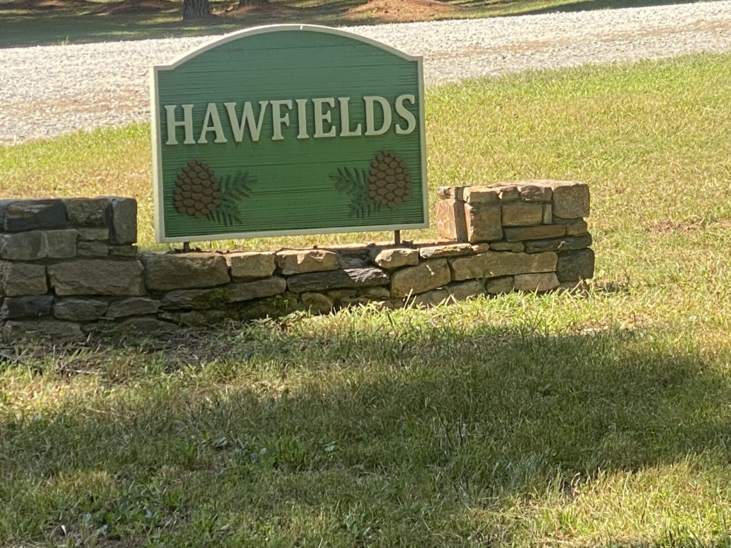 Unique Design Sign on Hawfields House