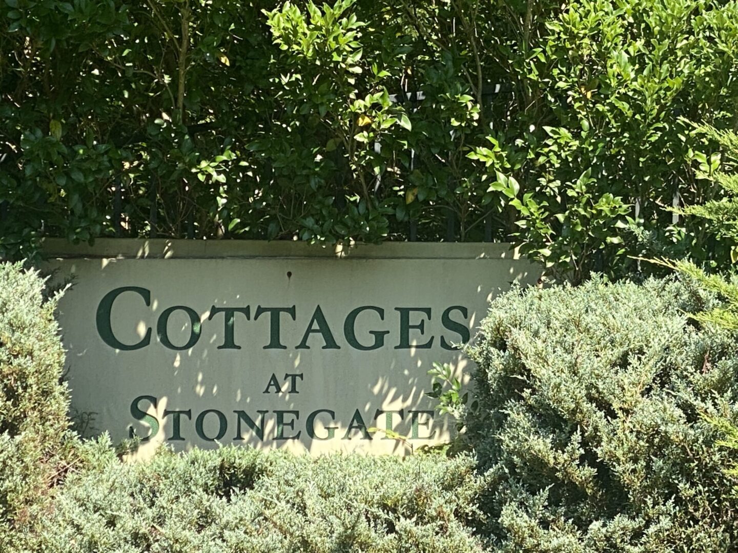 Unique Design Sign on Cottages at StoneGate