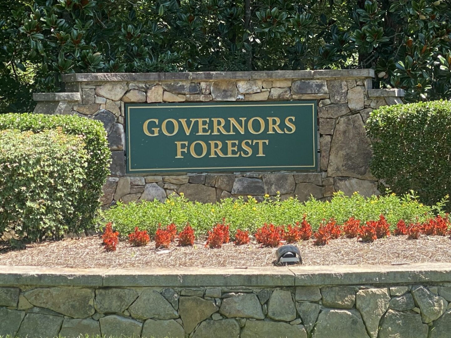 Unique Design Sign For Governors Forest
