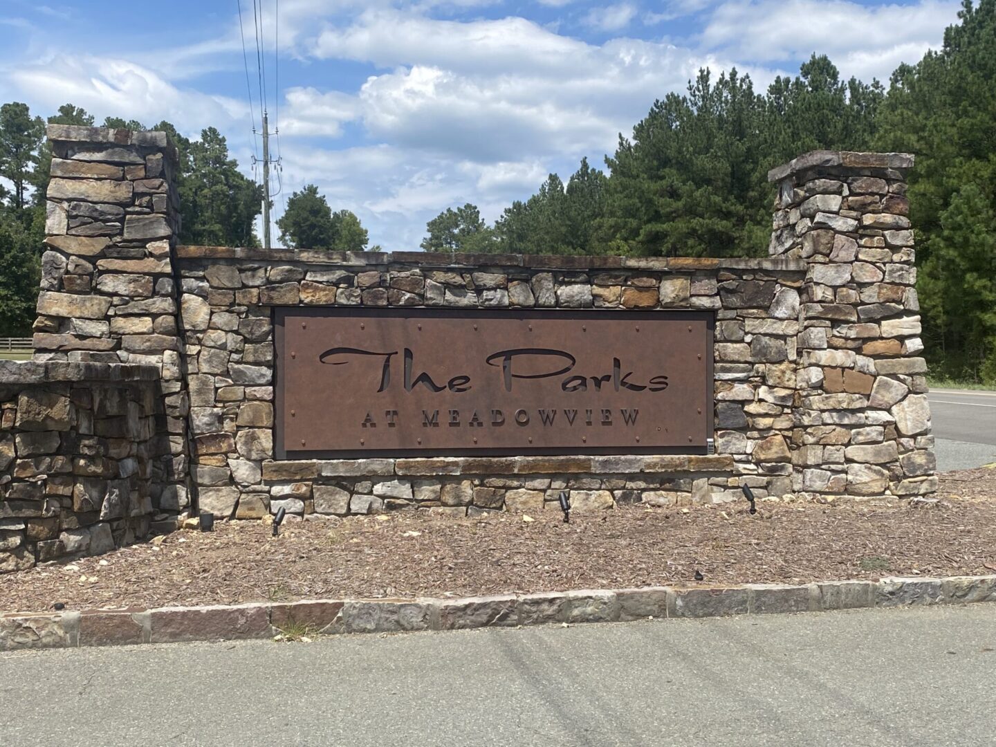 The Name Plate of The Parks at Meadow view
