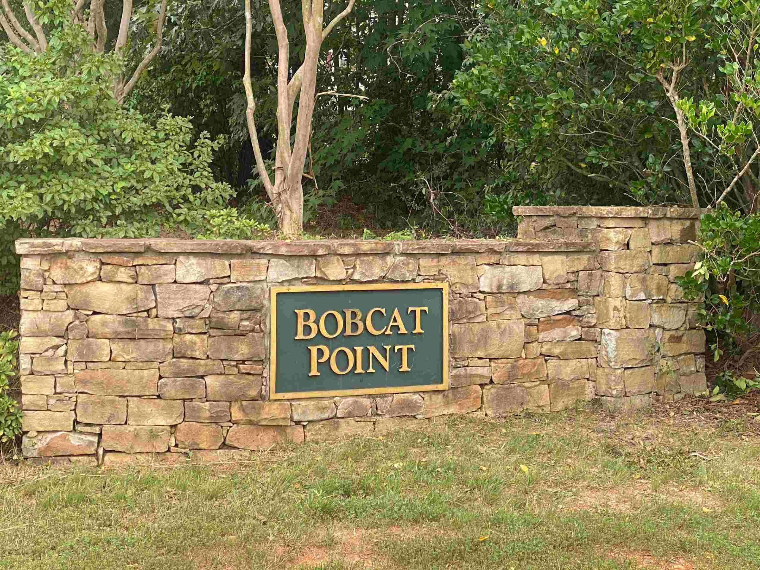 Bobcat Point Name Plate on the Wall