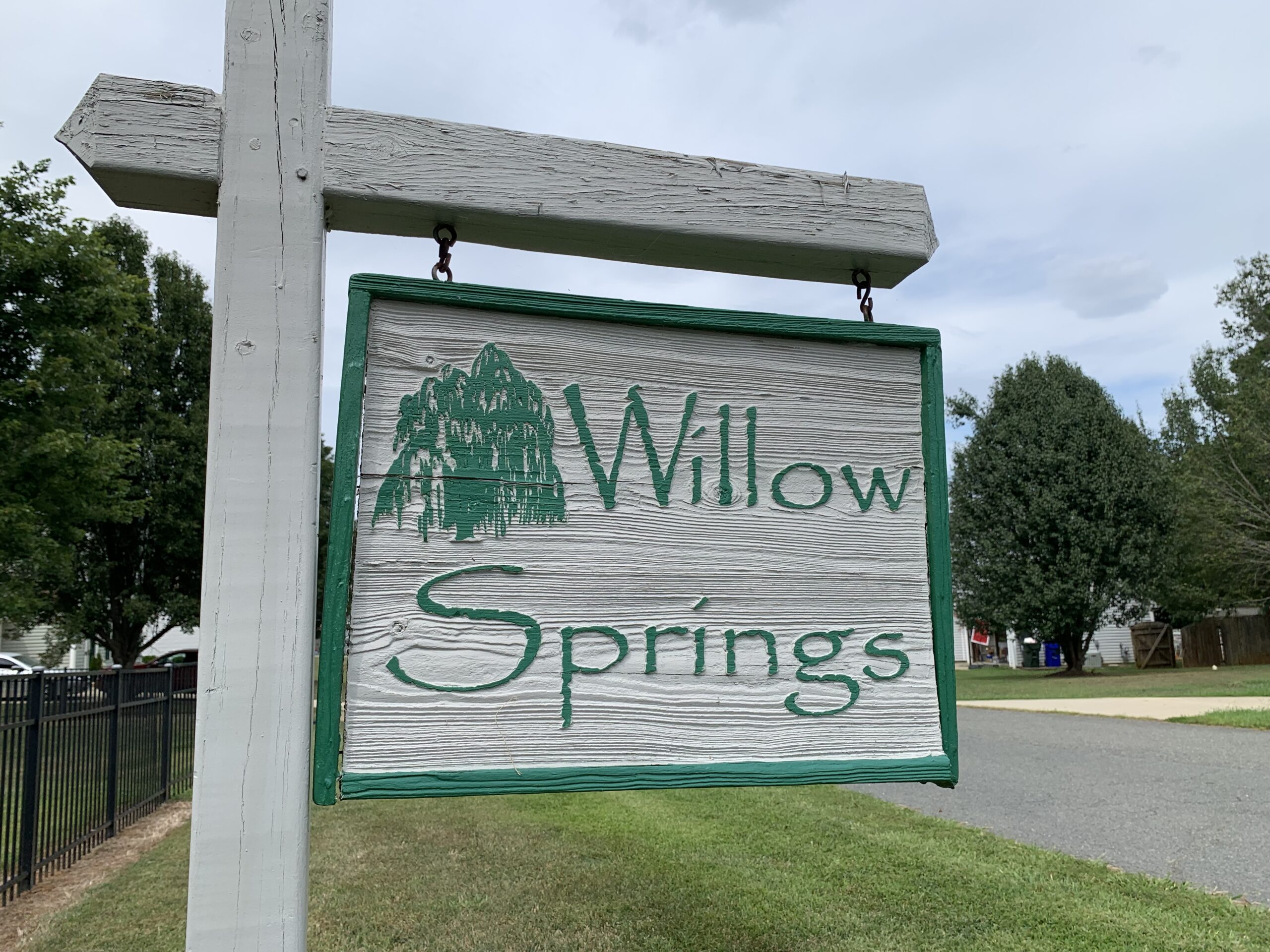 Willow Spring Sign Board On The Side OF the Road